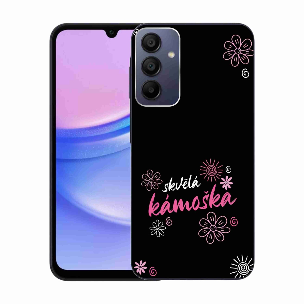 Gelový kryt mmCase na Samsung Galaxy A15 4G/5G - skvělá kámoška černé pozadí