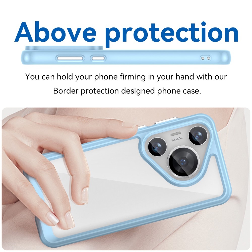 Gelový obal s pevnými zády na Huawei Pura 70 Pro - modrý