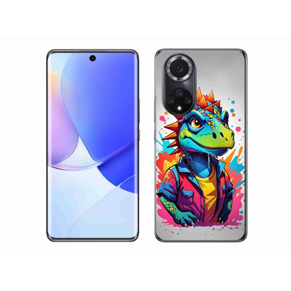 Gelový kryt mmCase na Honor 50 - barevný dinosaurus