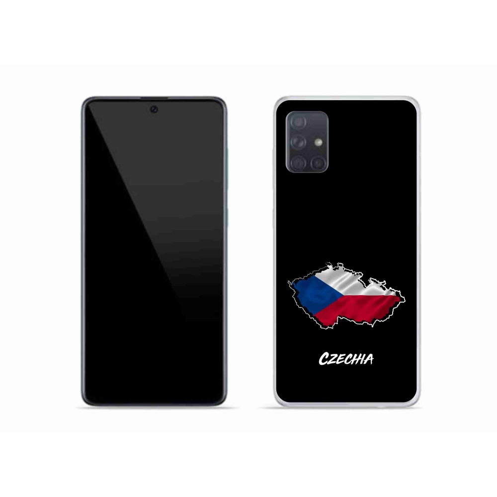 Gelový kryt mmCase na Samsung Galaxy A51 - Czechia černé pozadí