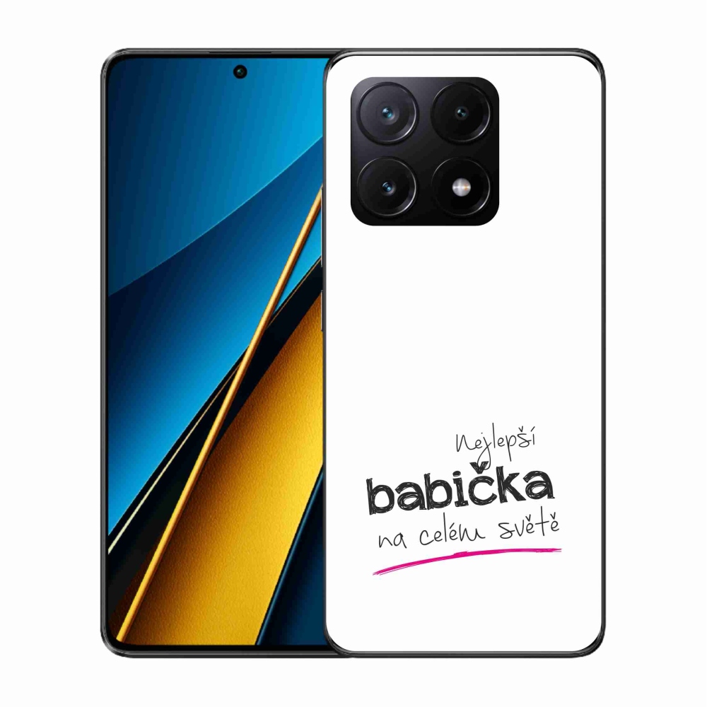 Gelový kryt mmCase na Xiaomi Poco X6 Pro 5G - nejlepší babička 4 bílé pozadí