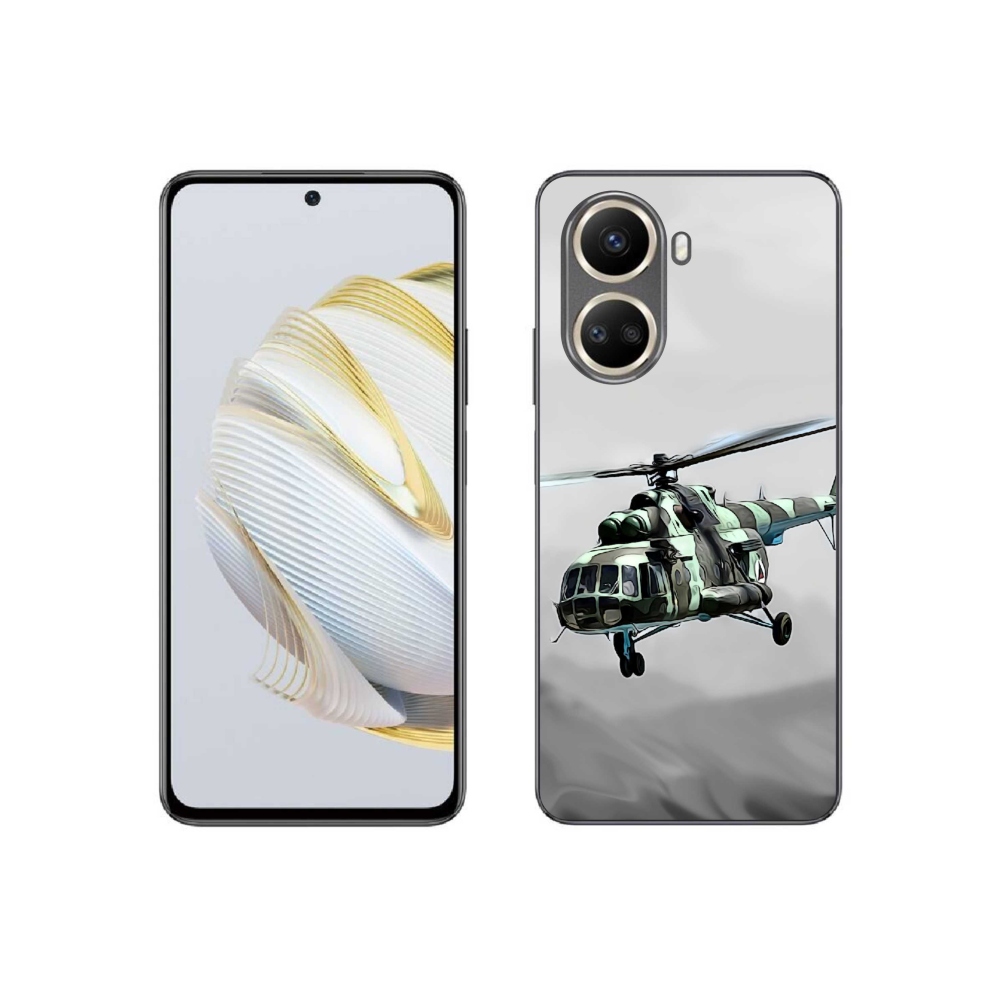 Gelový kryt mmCase na Huawei Nova 10 SE - vojenský vrtulník