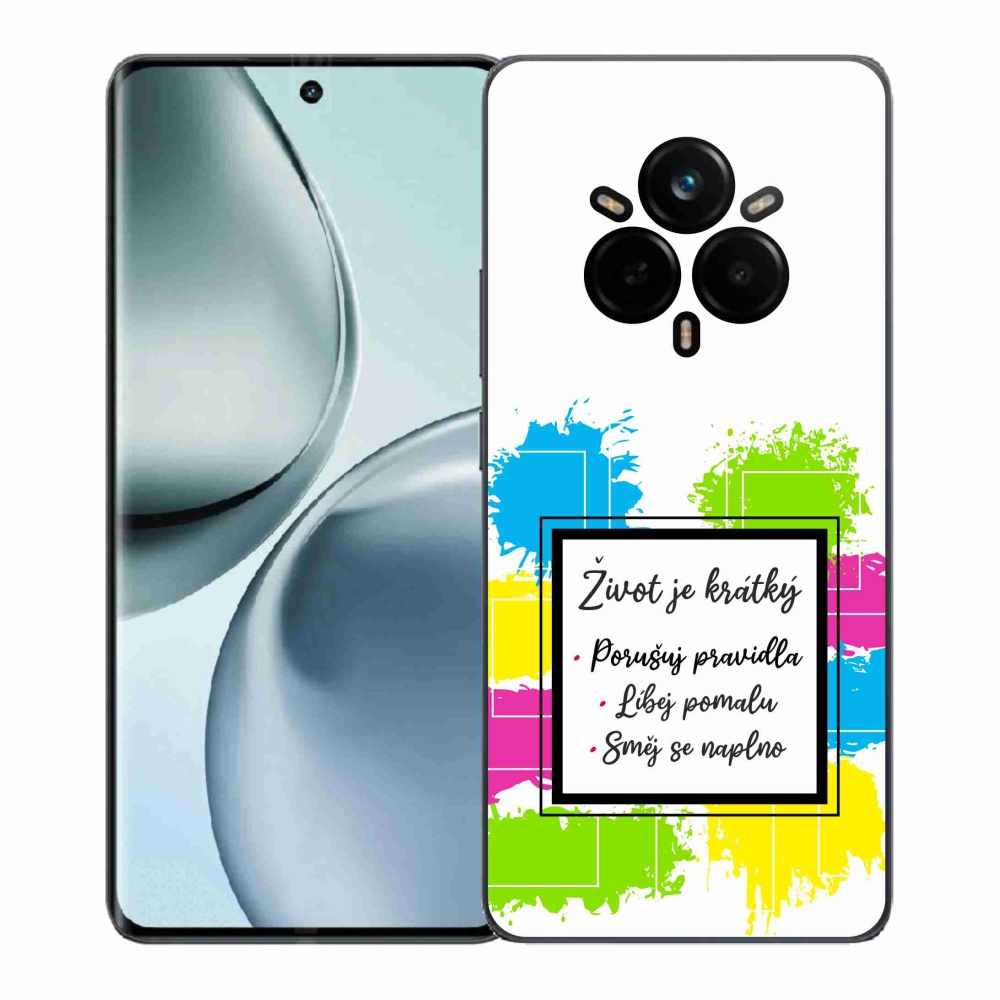 Gelový kryt mmCase na Realme 14 Pro+ 5G - citát 5 bílé pozadí