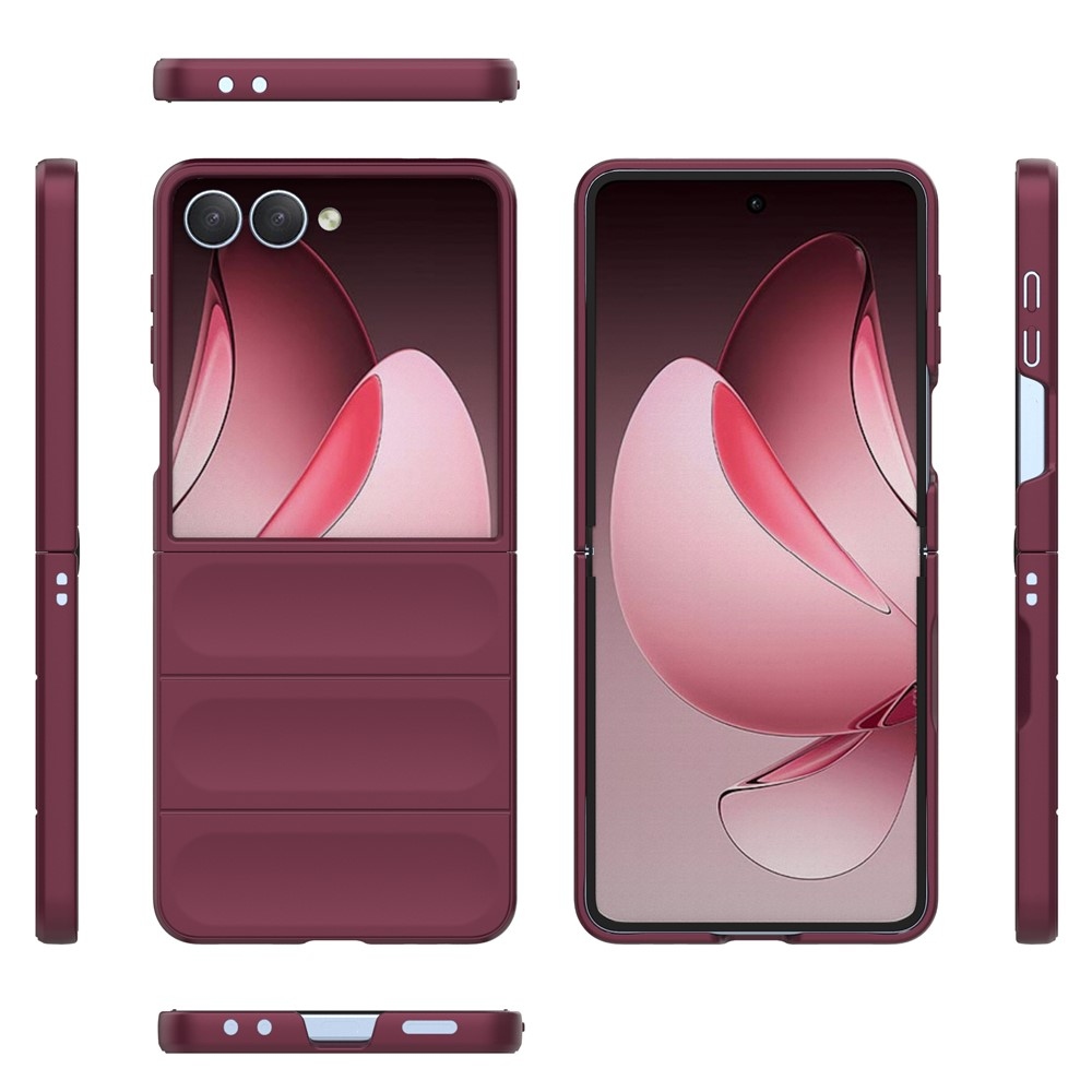 Rugg odolný gelový obal na Samsung Galaxy Z Flip7 5G - vínový