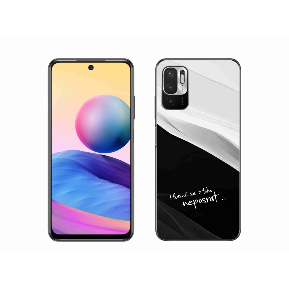 Gelový kryt mmCase na Xiaomi Redmi Note 10 5G - vtipný text 13 černobílé pozadí