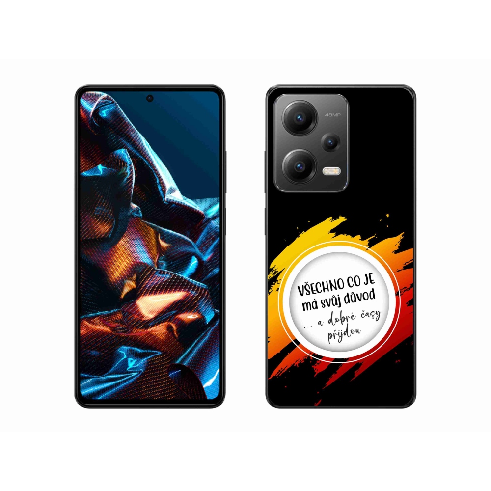 Gelový kryt mmCase na Xiaomi Redmi Note 12 Pro 5G - citát 3 černé pozadí