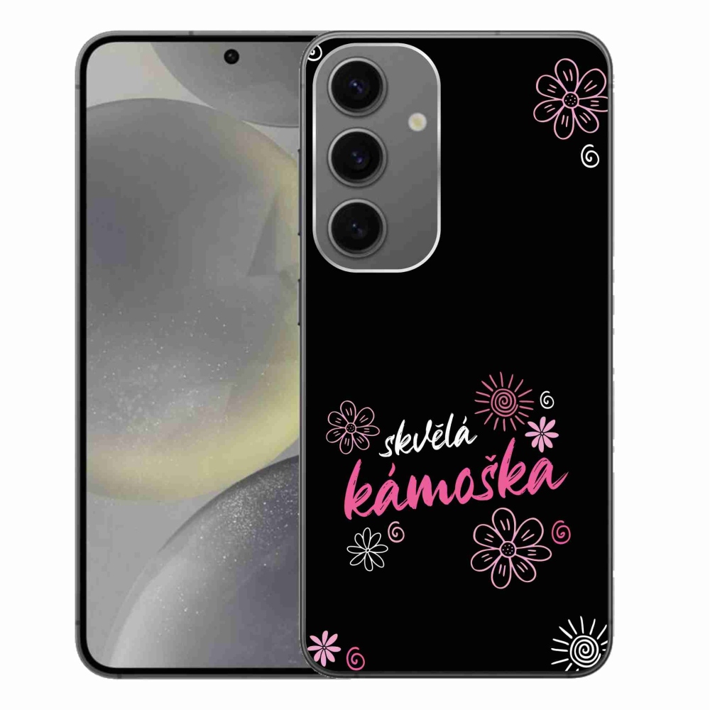 Gelový kryt mmCase na Samsung Galaxy S24+ - skvělá kámoška černé pozadí