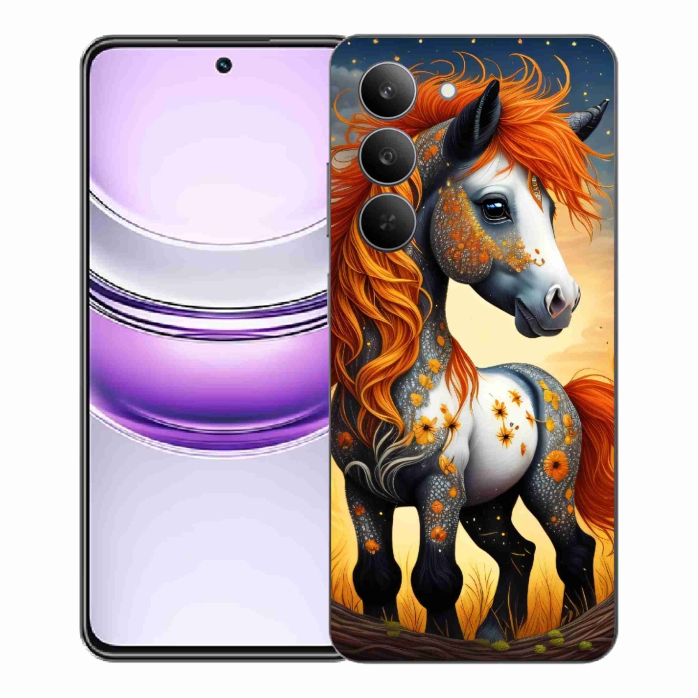 Gelový kryt mmCase na Realme 14x 5G - barevný poník