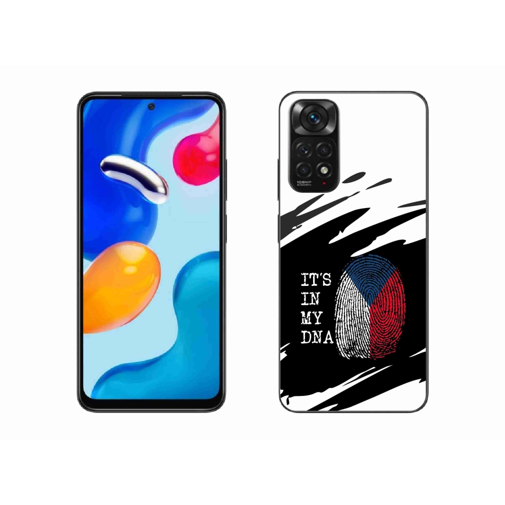 Gelový kryt mmCase na Xiaomi Redmi Note 11S 4G - vlajka otisk prstu černobílé pozadí