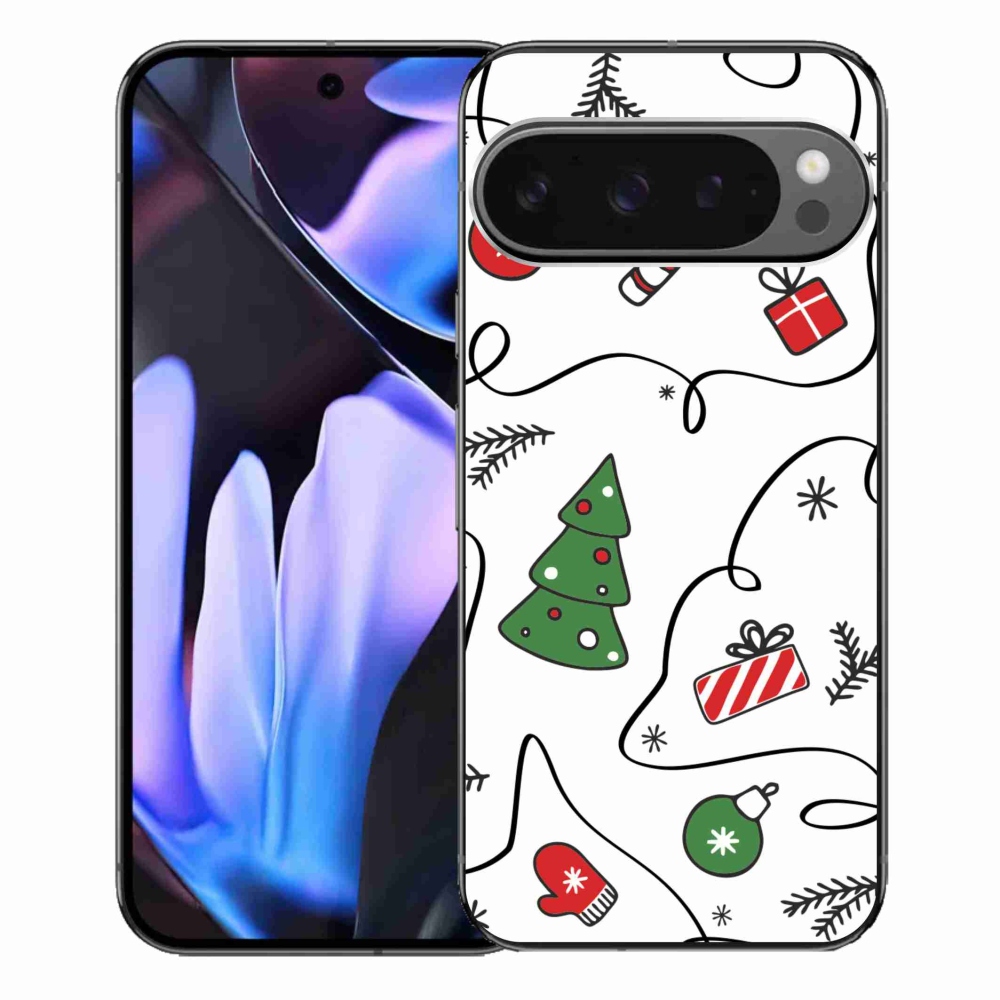 Gelový kryt mmCase na Google Pixel 9 Pro XL - vánoční motivy