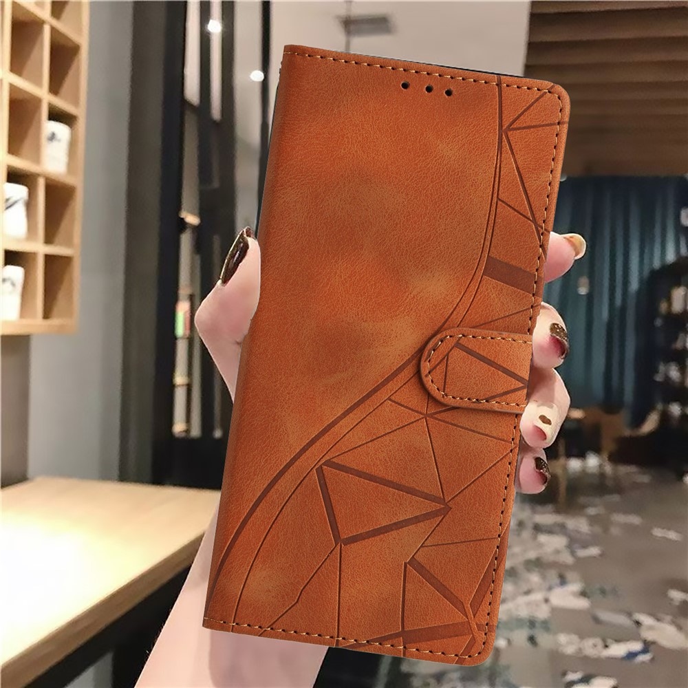 Triangles knížkové pouzdro na Xiaomi 15T Pro - hnědé