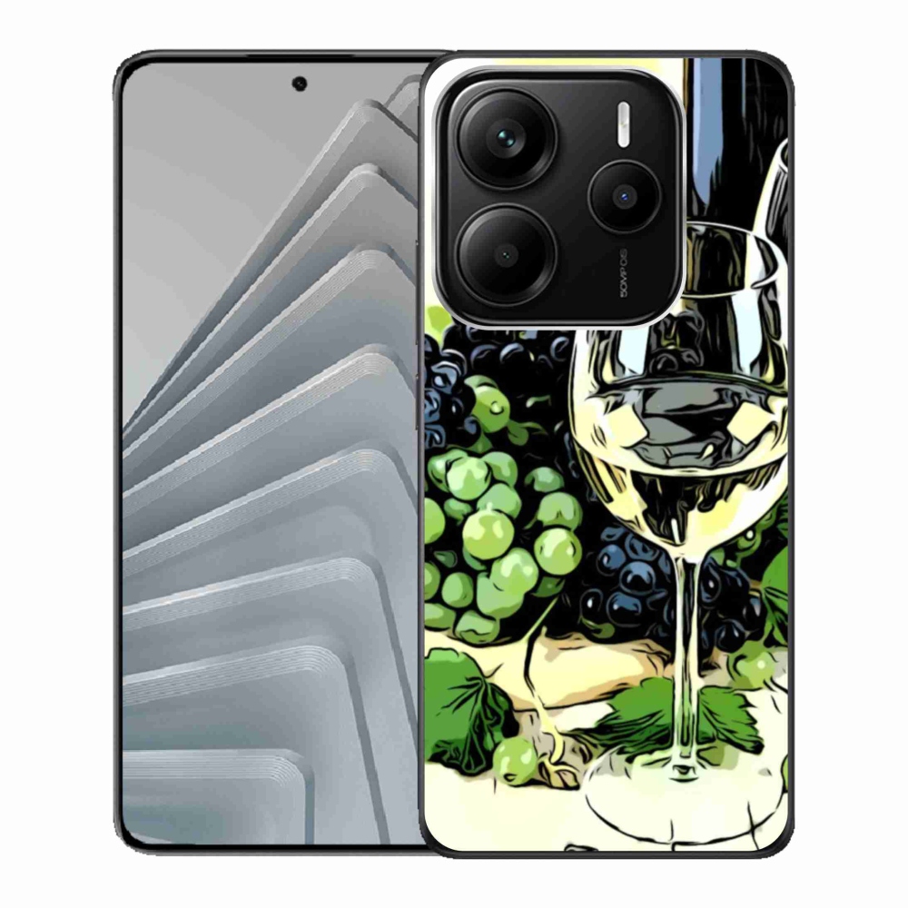 Gelový kryt mmCase na Xiaomi Redmi Note 14 5G - sklenka vína