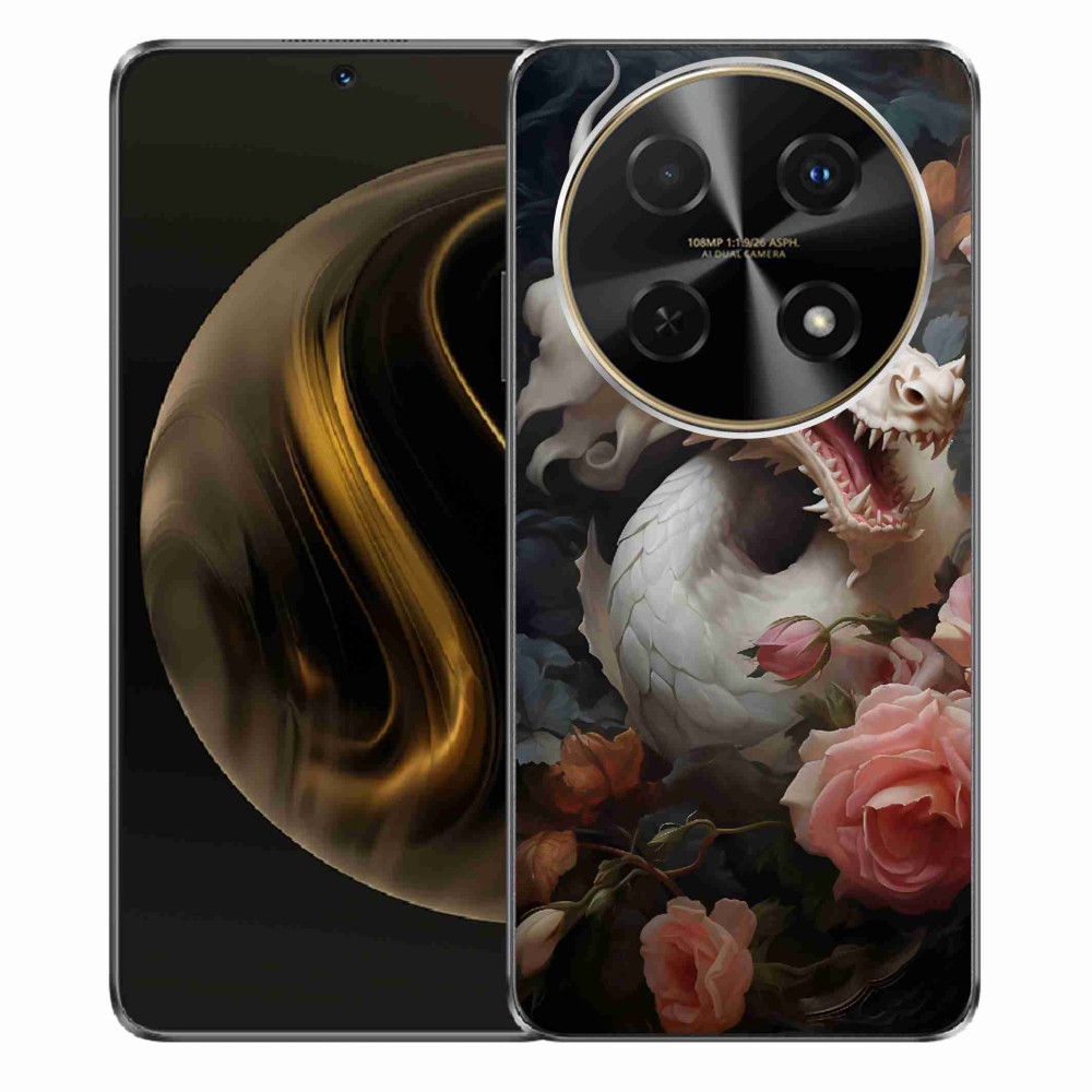 Gelový kryt mmCase na Huawei Nova 12i - bílý drak