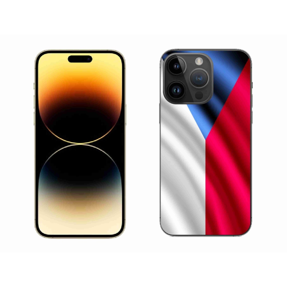 Gelový kryt mmCase na mobil iPhone 14 Pro Max 6.7 - česká vlajka