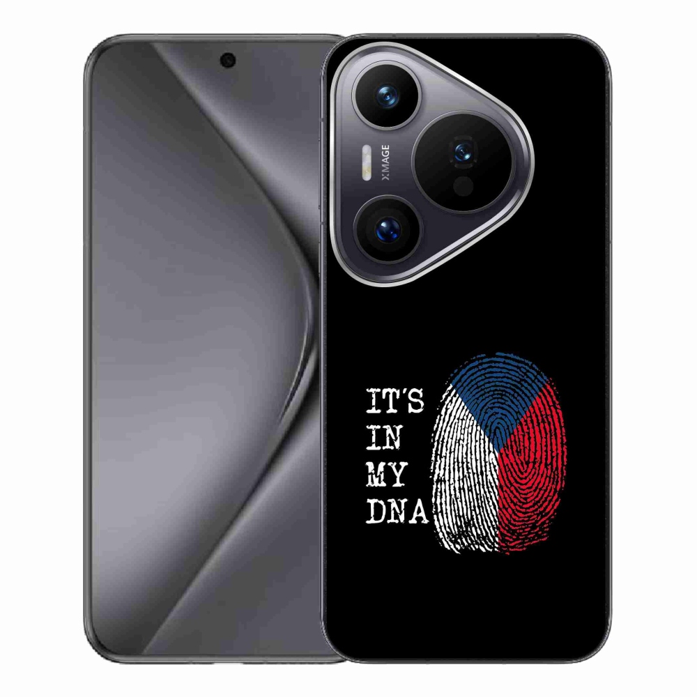 Gelový kryt mmCase na Huawei Pura 70 Pro - vlajka otisk prstu černé pozadí