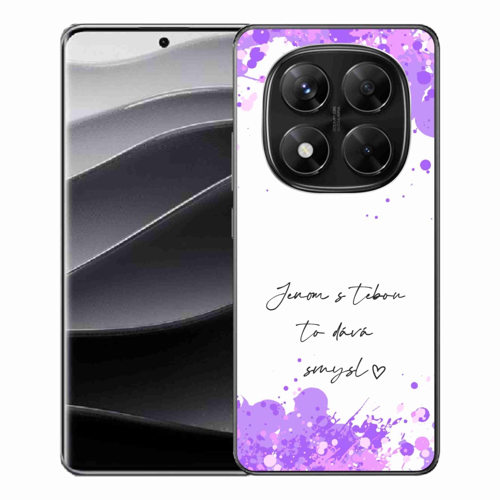 Gelový kryt mmCase na Xiaomi Redmi Note 14 Pro 5G/Poco X7 5G - zamilovaný text bílé pozadí