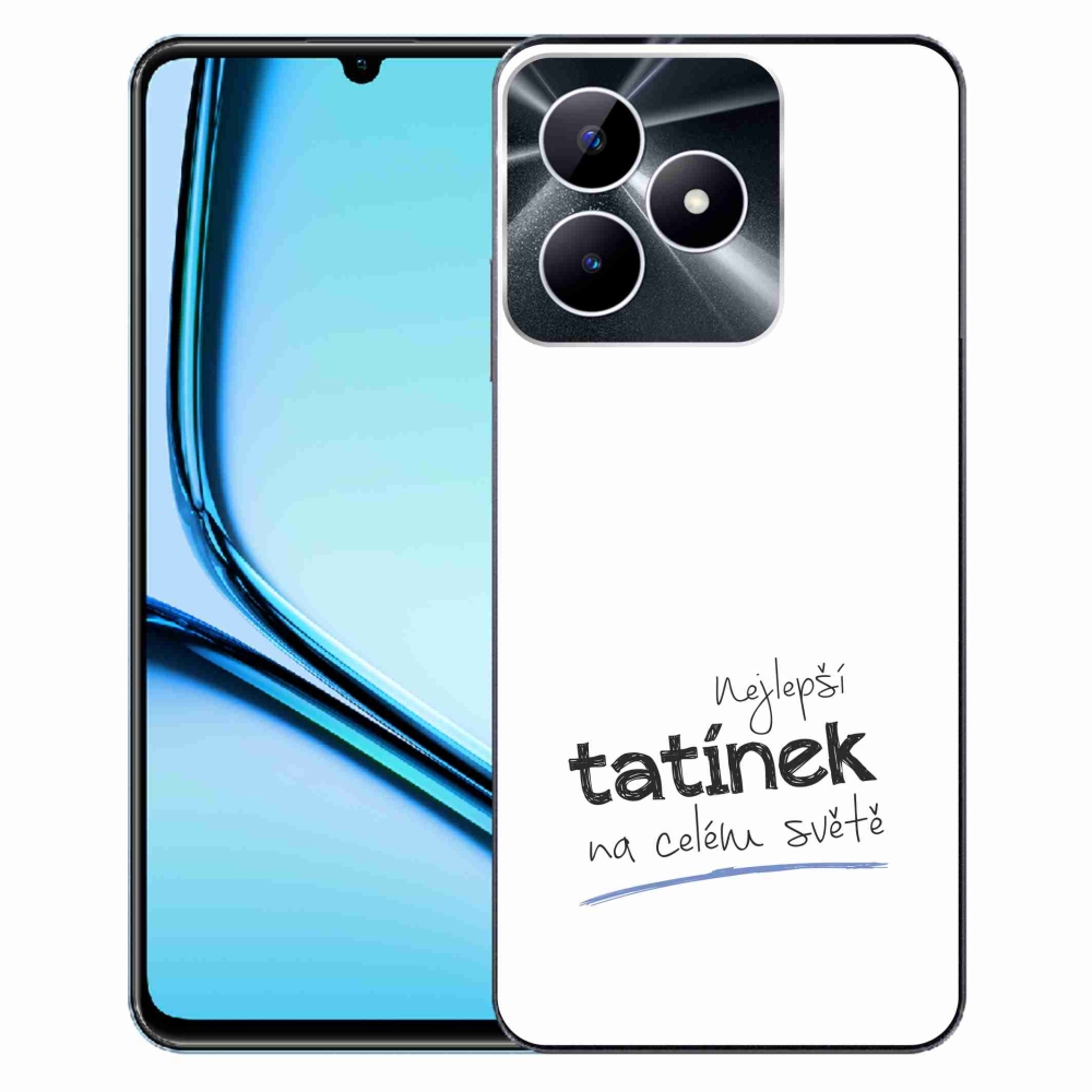 Gelový kryt mmCase na Realme Note 50 - nejlepší tatínek 4 bílé pozadí