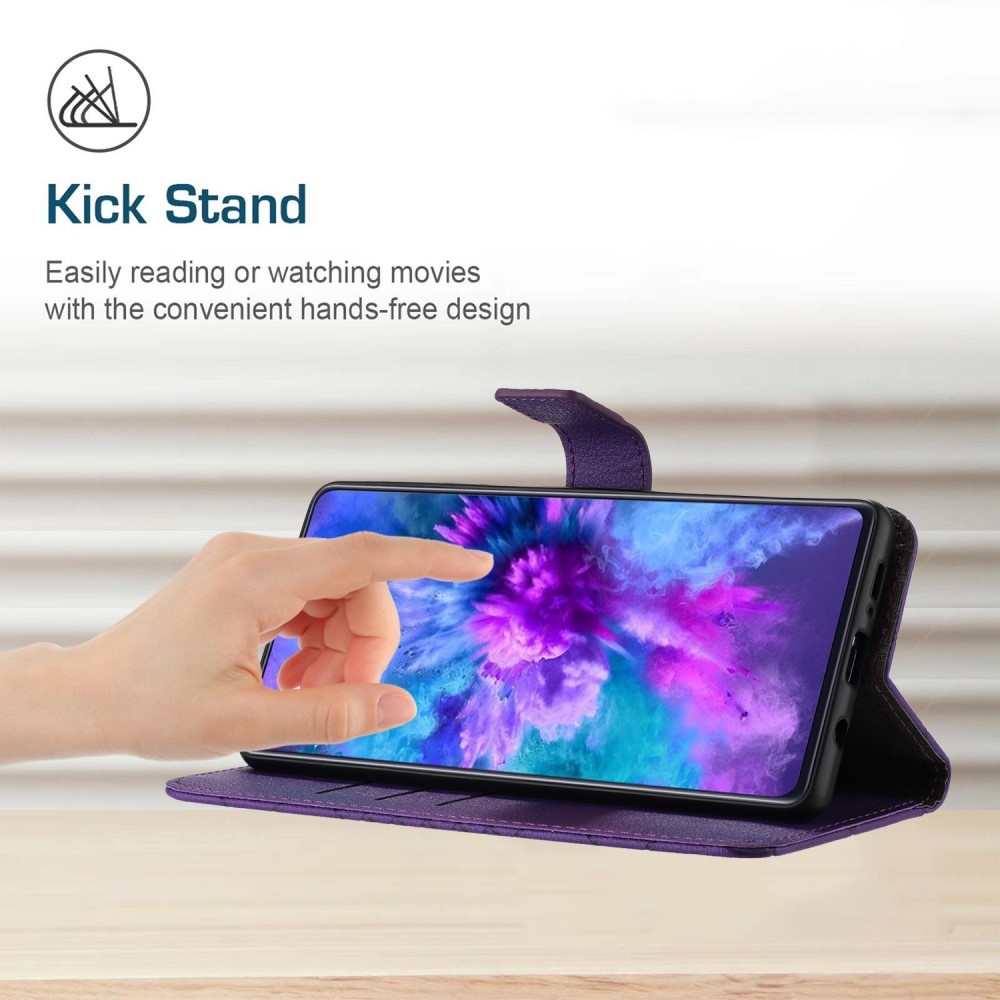 Folio knížkové pouzdro na Xiaomi Redmi A5 (173.45x79.35x8.45mm) - fialové