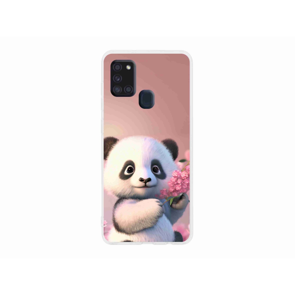 Gelový kryt mmCase na Samsung Galaxy A21s - roztomilá panda