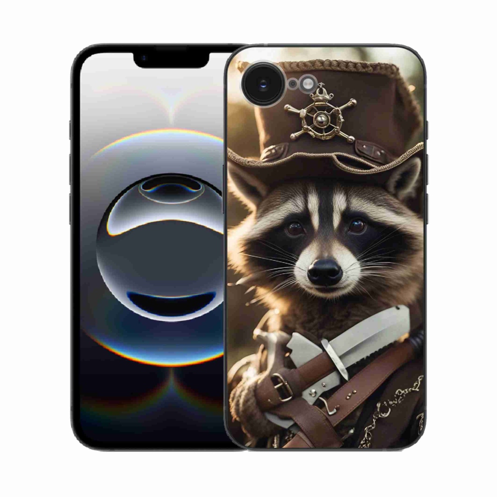 Gelový kryt mmCase na iPhone 16e - mýval v uniformě
