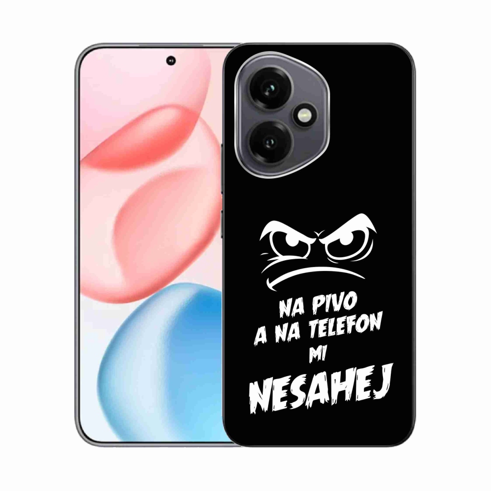 Gelový kryt mmCase na Honor 400 - pivní motiv 2 černé pozadí