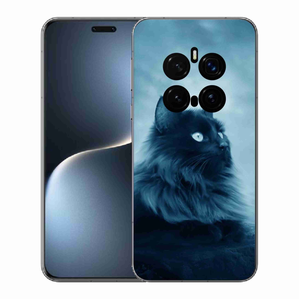 Gelový kryt mmCase na Honor Magic 7 Pro 5G - černá kočka 1