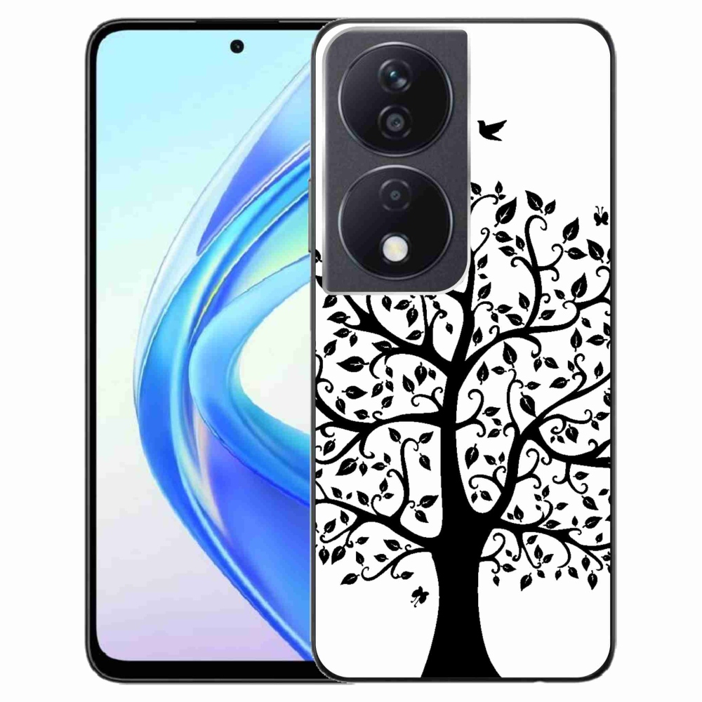 Gelový kryt mmCase na Honor X7b/Honor 90 Smart - černobílý strom