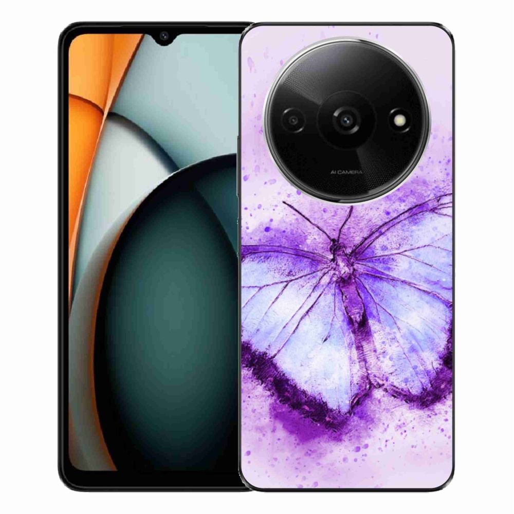 Gelový kryt mmCase na Xiaomi Redmi A3 - fialový motýl
