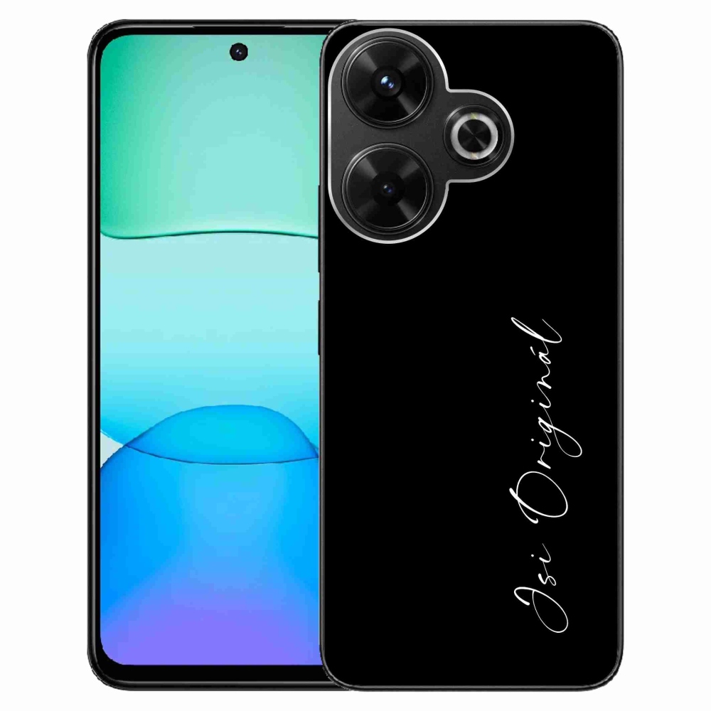 Gelový kryt mmCase na Xiaomi Redmi 13 4G/Poco M6 4G  - jsi originál černé pozadí