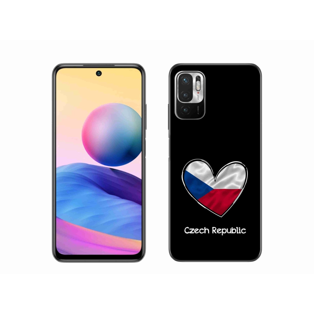 Gelový kryt mmCase na Xiaomi Poco M3 Pro/5G - vlajka srdce černé pozadí
