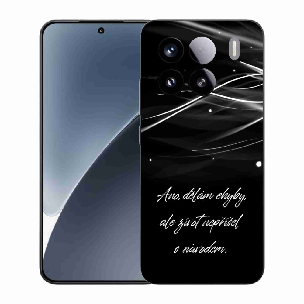Gelový kryt mmCase na Xiaomi 15 - citát černé pozadí