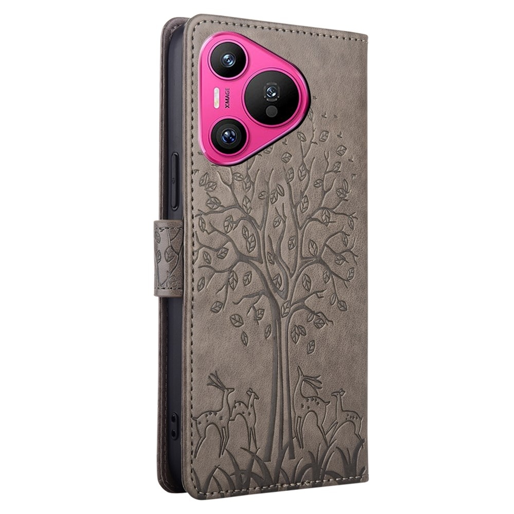Tree knížkové pouzdro na Huawei Pura 70 - šedé