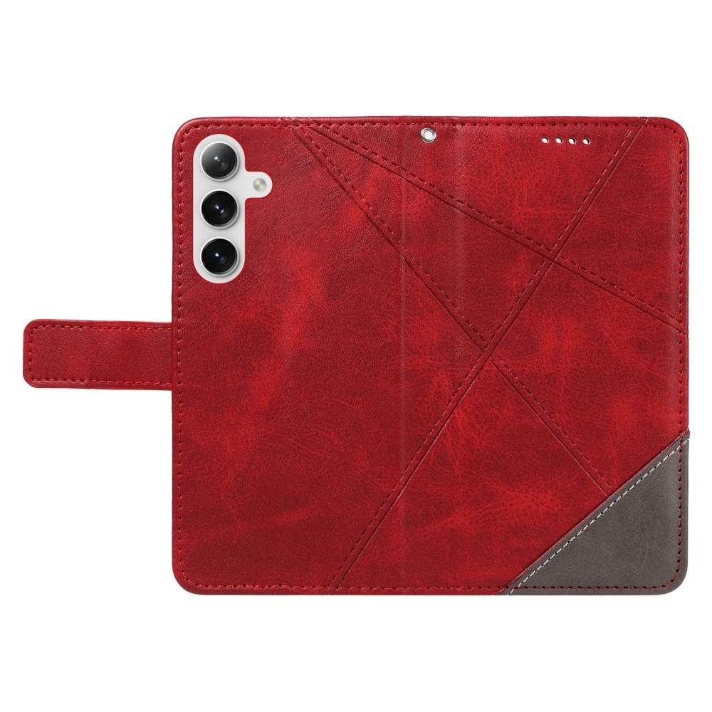 Triangle knížkové pouzdro na Samsung Galaxy S24+/S25+ - červené