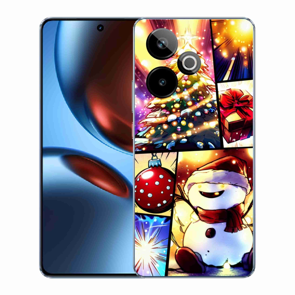 Gelový kryt mmCase na Realme GT 7 5G/GT 7T 5G - vánoční motivy 1