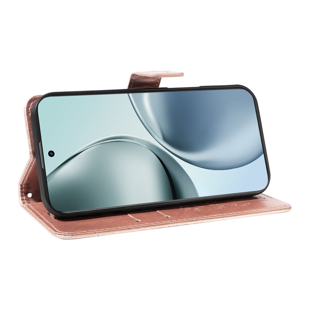 Big Butterfly knížkové pouzdro na Realme 14 Pro+ 5G - růžovozlaté