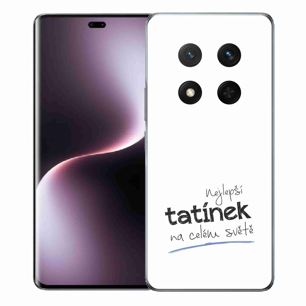 Gelový kryt mmCase na Honor Magic 7 Lite 5G - nejlepší tatínek 4 bílé pozadí