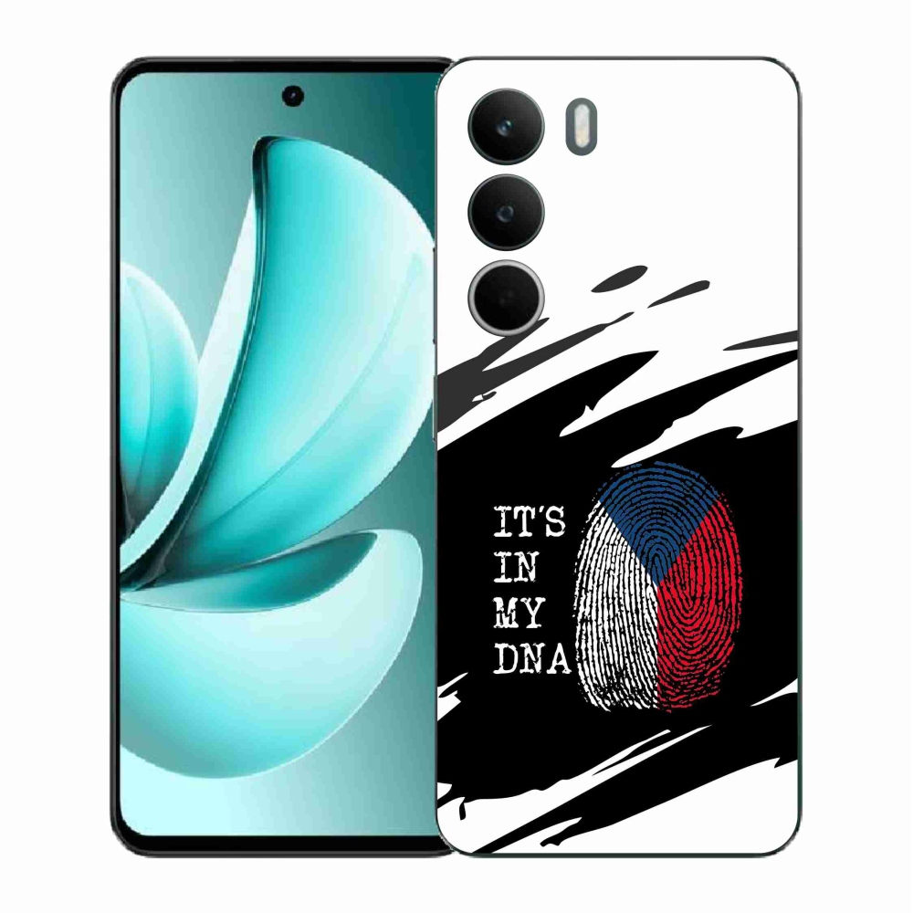 Gelový kryt mmCase na Realme C71 - vlajka otisk prstu černobílé pozadí
