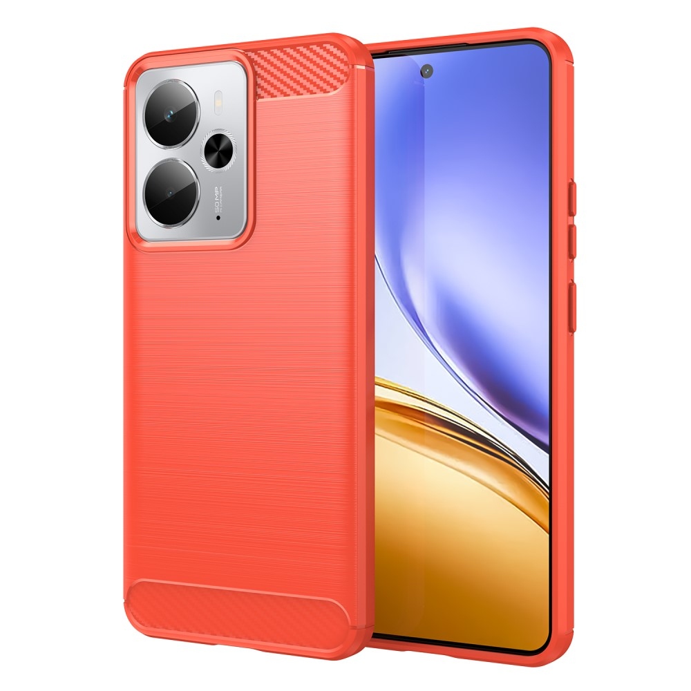 Carbon odolný gelový obal na Realme 14 5G/14T 5G - červený