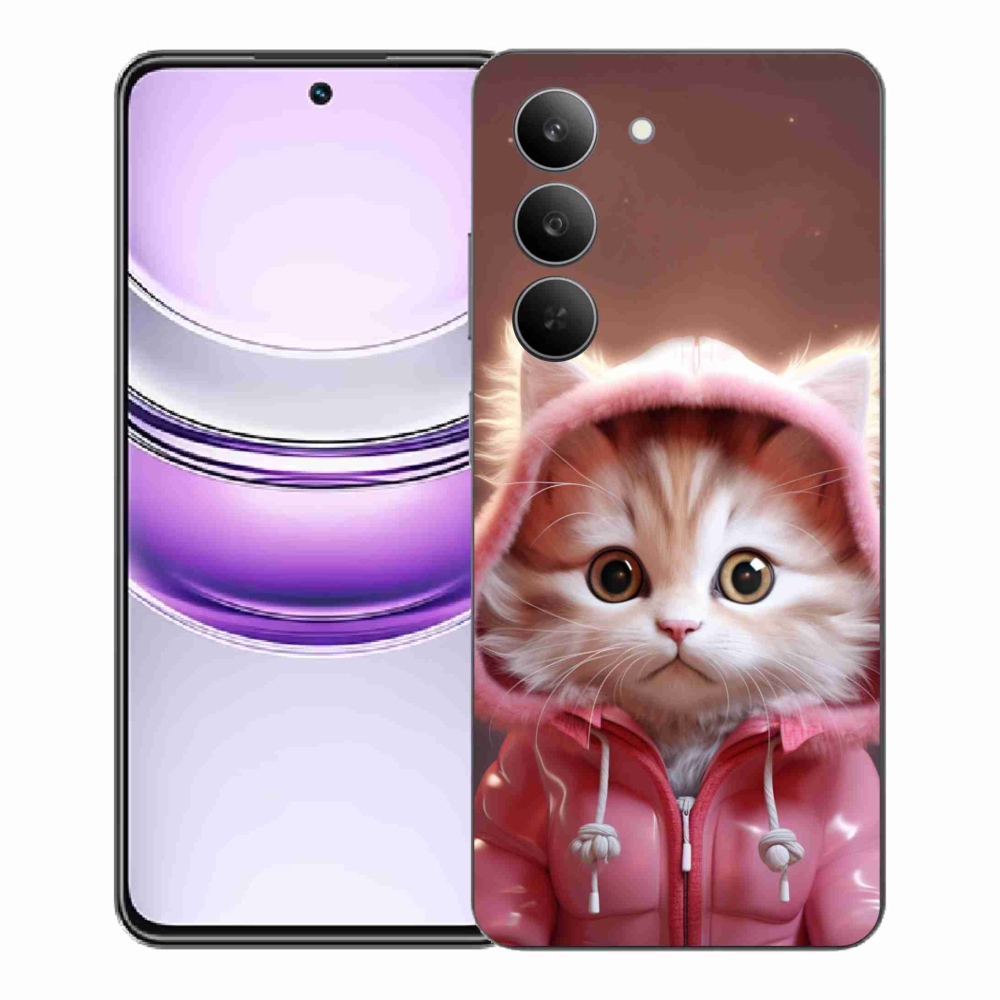 Gelový kryt mmCase na Realme 14x 5G - roztomilé kotě 3