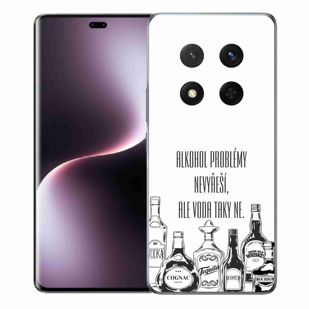 Gelový kryt mmCase na Honor Magic 7 Lite 5G - vtipný text bílé pozadí