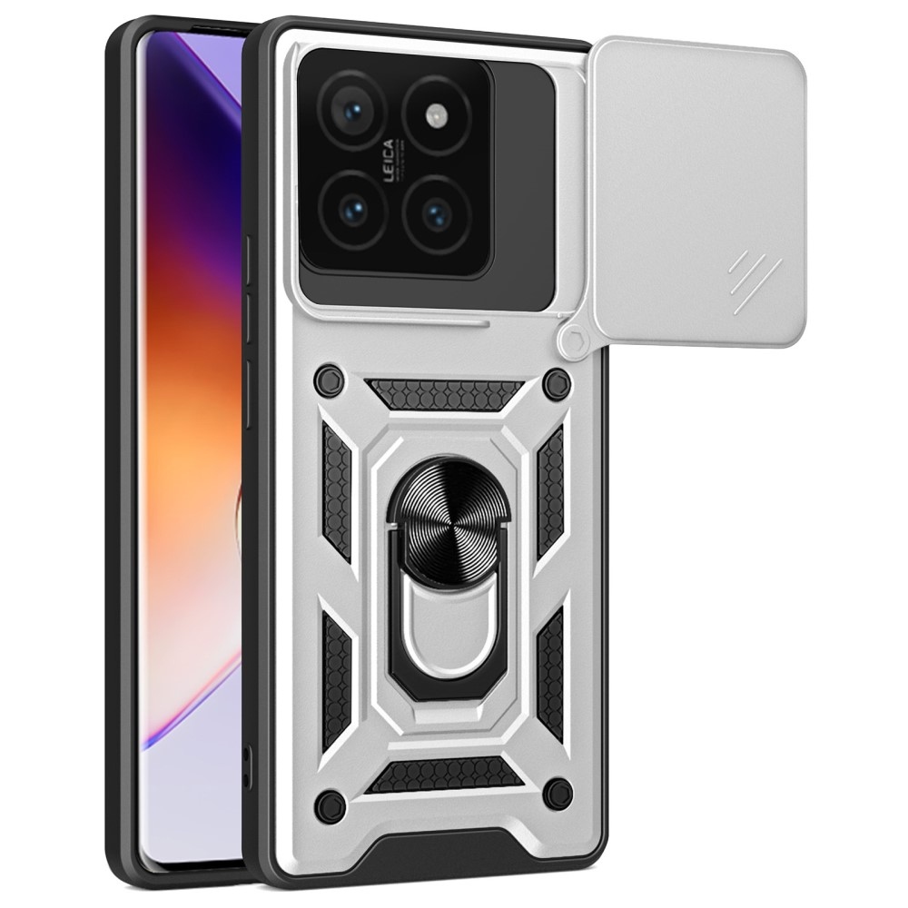 Slide odolný kryt na Xiaomi 14T - stříbrný