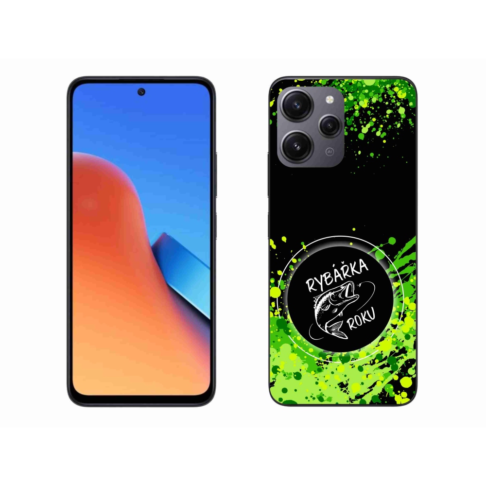 Gelový kryt mmCase na Xiaomi Redmi 12 - rybářka roku černé pozadí