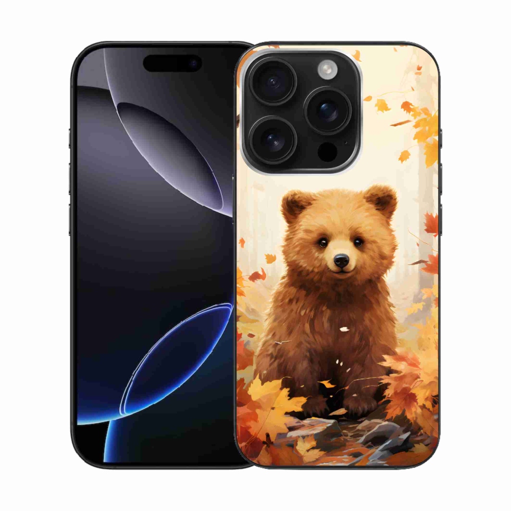 Gelový kryt mmCase na iPhone 16 Pro - medvěd v lese