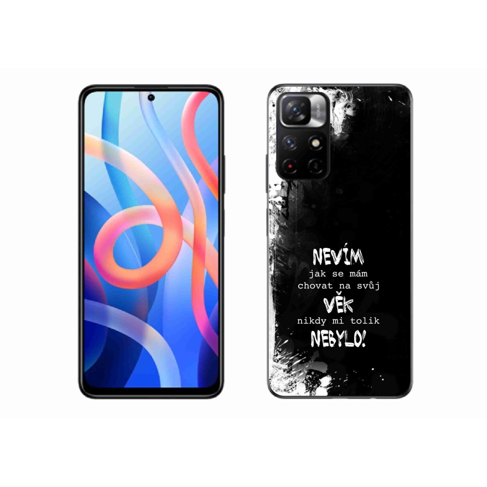 Gelový kryt mmCase na Xiaomi Redmi Note 11S 5G - vtipný text 14 černé pozadí