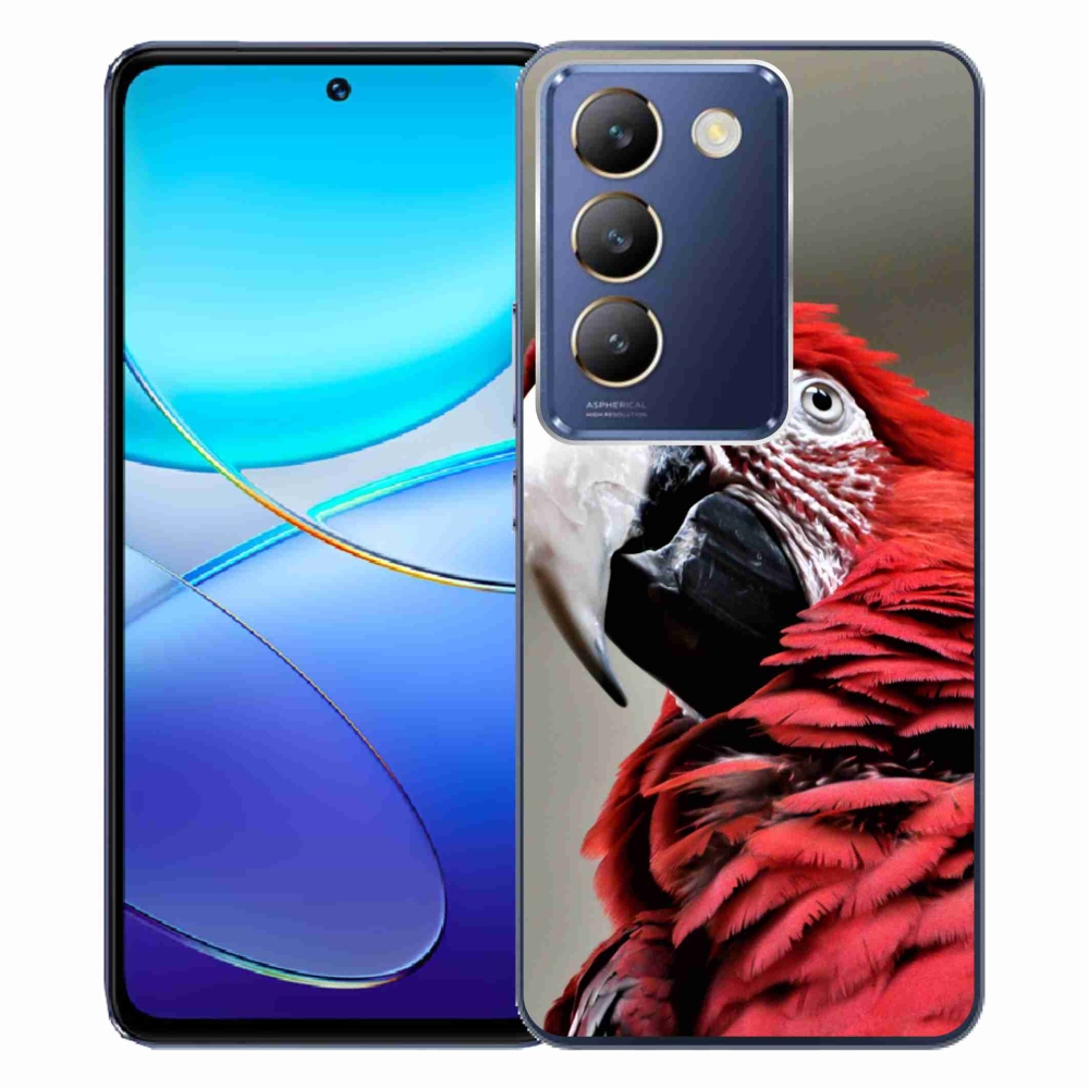 Gelový obal mmCase na Vivo V40 SE 4G/5G - papoušek ara červený
