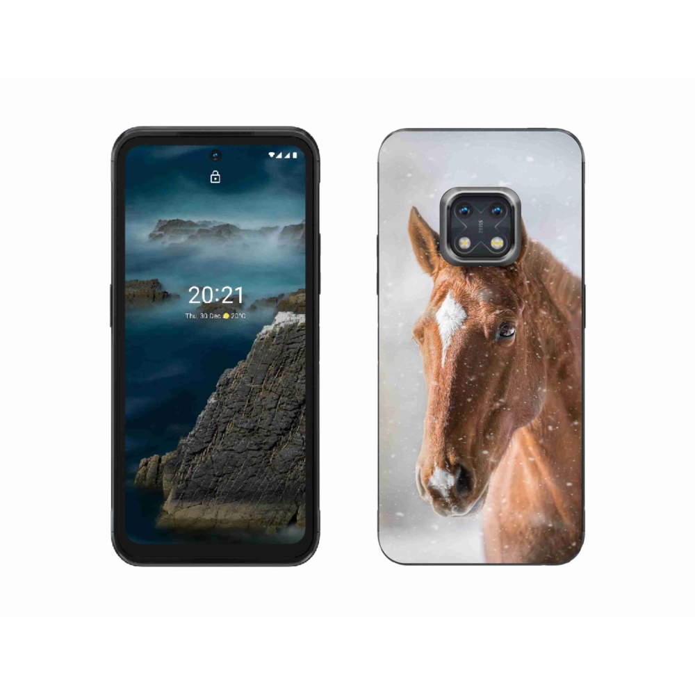 Gelový kryt mmCase na Nokia XR20 - hnědý kůň 2