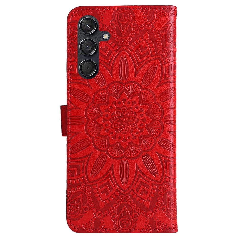 Sunflower knížkové pouzdro na Samsung Galaxy M55 5G - červené
