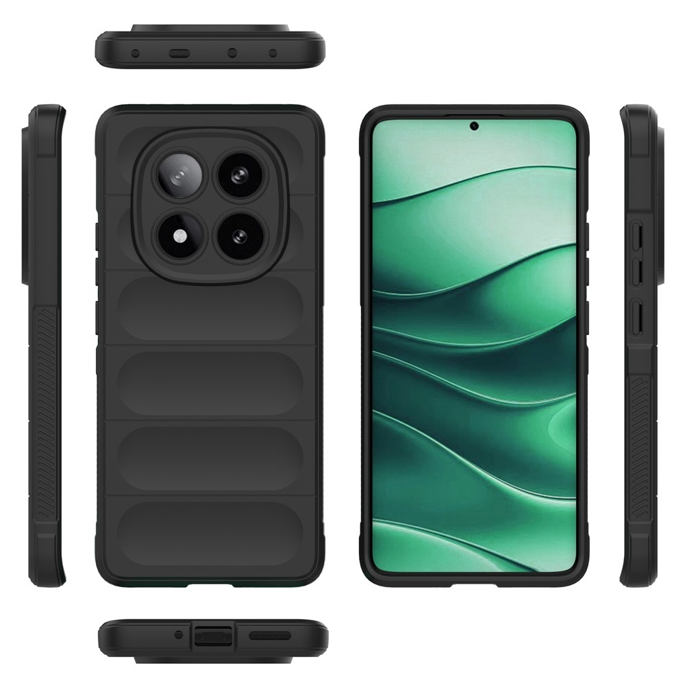 Rugg odolný gelový obal na Xiaomi Redmi Note 14 Pro 5G/Poco X7 5G - černý