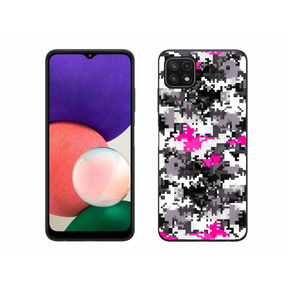 Gelový kryt mmCase na Samsung Galaxy A22 5G - maskáčový vzor 4