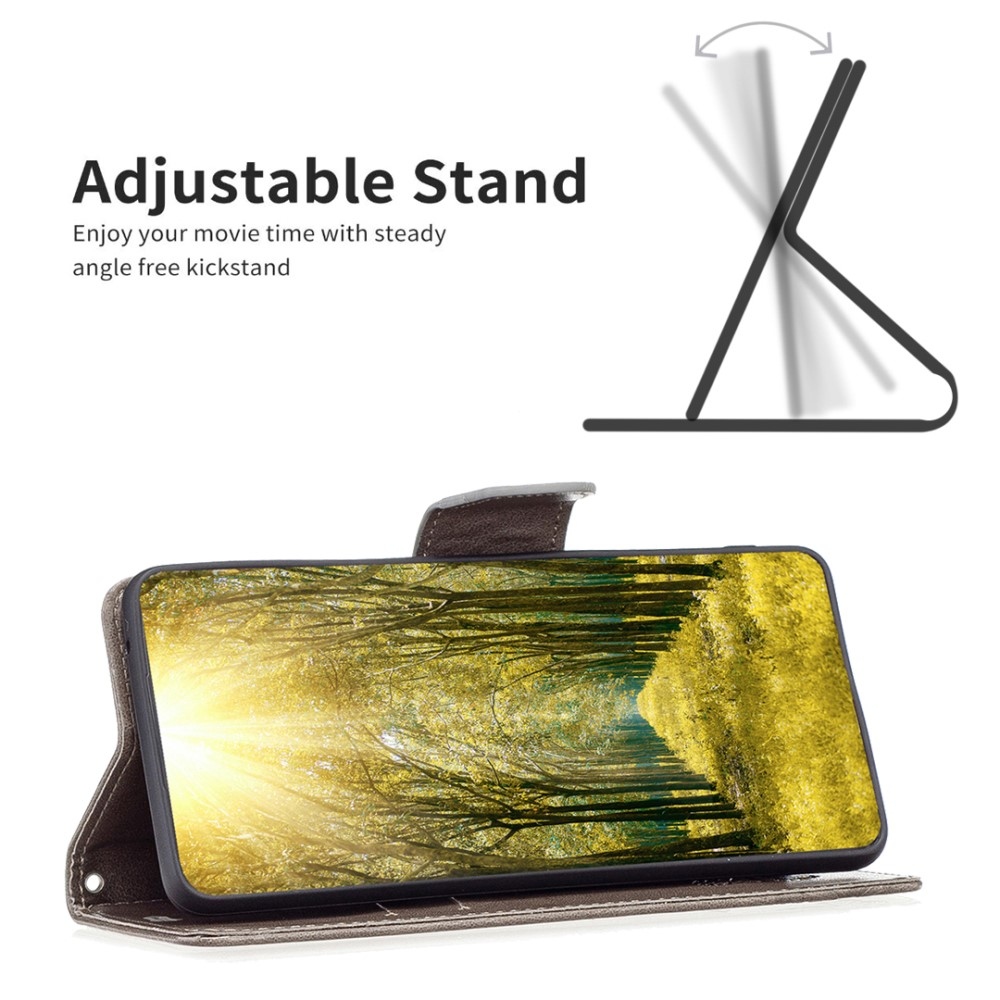 Butterfly knížkové pouzdro na iPhone 16 - šedé
